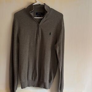 Polo by Ralph Lauren Men's Charcoal Zip-Up Sweater